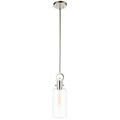 Single Large Glass Clear Pendant 