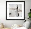 "Off Edge Ii" Matted and Framed Black 36x36 Wall Art
