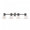 Kanata Black & Brushed Nickel 4-Light Bathroom Vanity Light