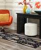 Pine Black Machine Washable Area Rug - 2'6" x 8'0"