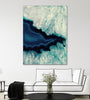 "Up Close Blue Mineral Ii" Giant Art 72x54 Wall Art