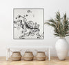 "Transparent Onyx" Canvas Framed Black 20x20 Wall Art