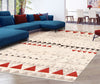 Raja Ivory-Red Area Rug - 3'11" x 5'7"