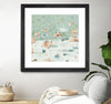 "Summer Confetti I" Matted and Framed Black 36x36 Wall Art