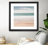"Beach, Sea, Sky" Matted and Framed Black 30x30 Wall Art