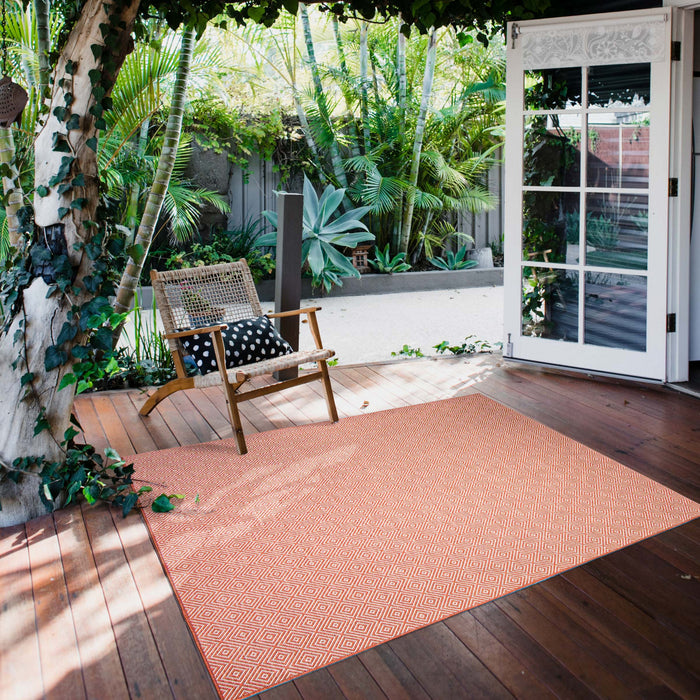 Neisha Diamond Coral Rug 5'3\" X 7'3\" Area Rug