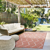Neisha Abstract Coral Rug 6'7" X 9'6" Area Rug