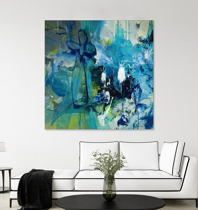\"Abstract Flower\" Giant Art 54x54 Wall Art