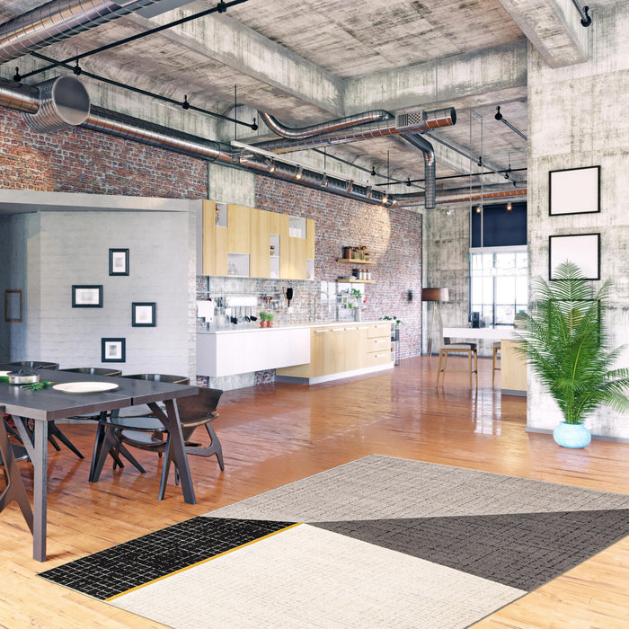 Theano Black 3'11\" x 5'7\" Area Rug