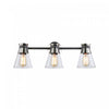 Kanata Black & Brushed Nickel 3-Light Bathroom Vanity Light