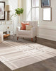 Roma Ivory Machine Washable Area Rug - 3'0" x 5'0"