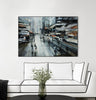 "Rush" Canvas Framed Black 36x24 Wall Art