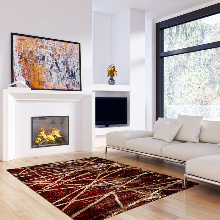 Cherokee Red Area Rug - 5'3\" X 7'3\" 