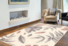 Palta Cream-Rose Area Rug - 3'11" x 5'7"