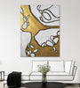 "Mocha Latte -gold - 1" Giant Art 72x54 Wall Art