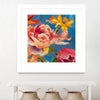"Spring Bouquet V31" Matted and Framed White 30x30 Wall Art