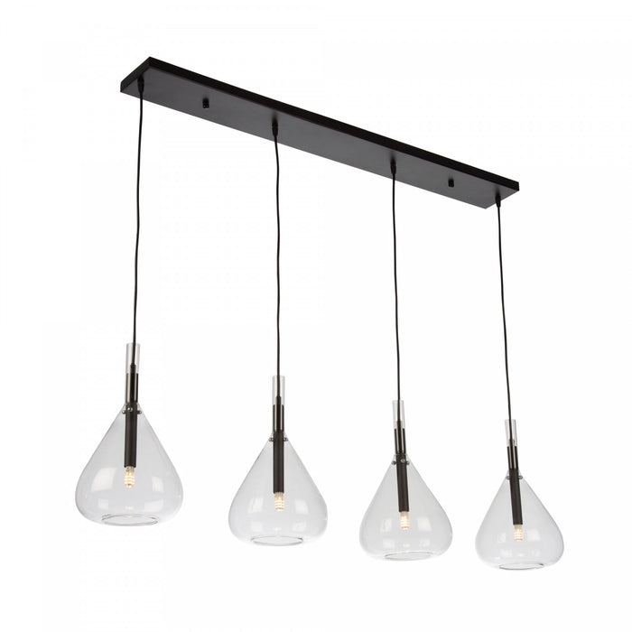 Conic 4-Light Black Ceiling Light