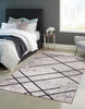 Damali Ivory/Black Machine Washable Area Rug - 8'0" x 10'0"
