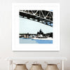 "To The Cut" Matted and Framed White 36x36 Wall Art