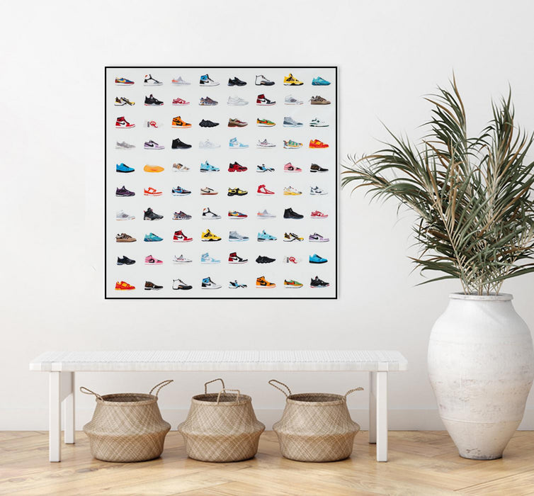 \"Life Is Short Buy The Shoes\" Canvas Framed Black 20x20 Wall Art
