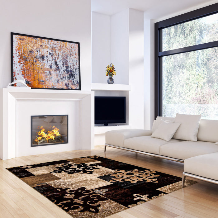 Neda Burgundy Area Rug - 3'11\" X 5'7\" 