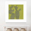 "Opuntia I" Matted and Framed White 36x36 Wall Art