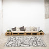 Helma Urban Cream, Light Grey Shag 5'3" X 7'3" Area Rug