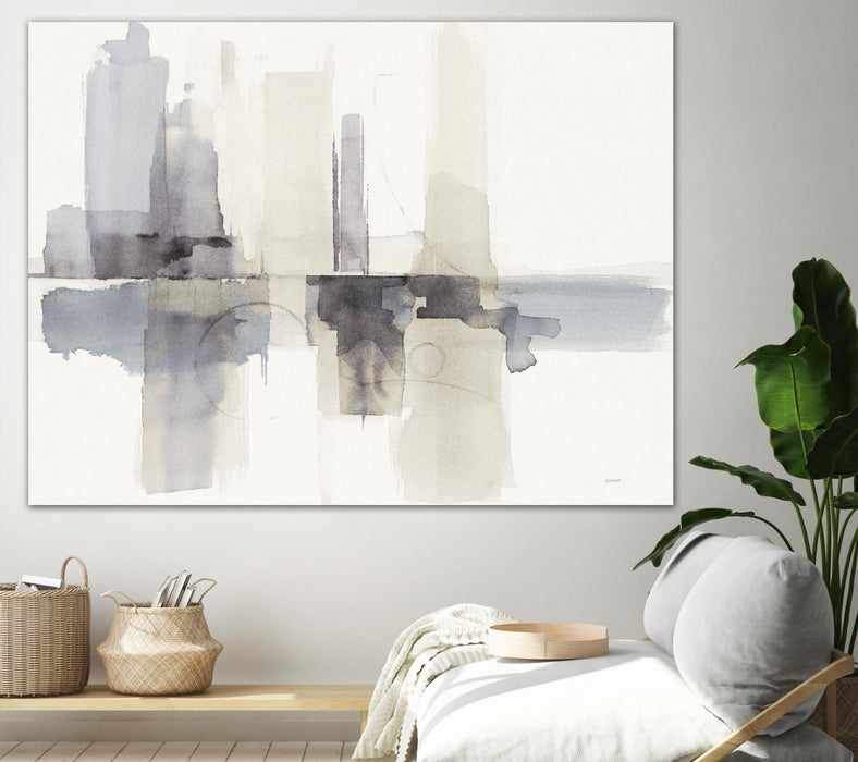 \"Improvisation Ii Gray\" Giant Art 72x54 Wall Art