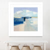 "Sand And Sky" Matted and Framed White 36x36 Wall Art