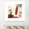 "Aloha Ii" Matted and Framed White 36x36 Wall Art