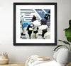 "April Showers" Matted and Framed Black 36x36 Wall Art