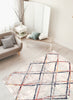 Makondo Abstract Ivory Area Rug - 5'3" x 7'3"