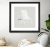 "Serene Seaside Iii Tan" Matted and Framed Black 30x30 Wall Art