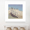 "Beach Access" Matted and Framed White 30x30 Wall Art