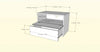 Nordika Storage Nightstand - White 