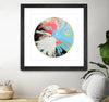 "Spin Art 10" Matted and Framed Black 30x30 Wall Art