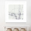"Chalk Doodles H" Matted and Framed White 30x30 Wall Art