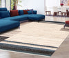 Aya Ivory-Blue Area Rug - 5'3" x 7'3"