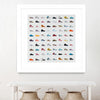 "Life Is Short Buy The Shoes" Matted and Framed White 36x36 Wall Art