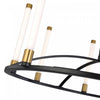 Infiniti Matte Black & Brass 8-Light Integrated LED Chandelier