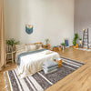 Vera Earth Taupe/Black Area Rug - 5'2" x 7'5"