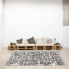 Helma Urban Cream, Dark Grey Shag 6'7" X 9'6" Area Rug