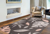 Palta Anthracite-Rose Area Rug - 7'10" x 10'2"