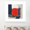 "Orange Crush V6" Matted and Framed White 30x30 Wall Art