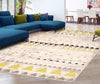 Raja Ivory-Green Area Rug - 5'3" x 7'3"