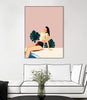 "Sunday" Canvas Framed Black 18x24 Wall Art