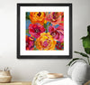"Spring Bouquet V32" Matted and Framed Black 30x30 Wall Art