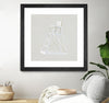 "Serene Seaside Ii Tan" Matted and Framed Black 36x36 Wall Art