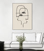"Faces" Canvas Framed Black 18x24 Wall Art