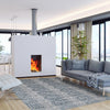 Kecia Blue/cream Rug 5'3" X 7'3" Area Rug